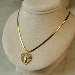 Collar de virgen de guadalupe joyeria mujer