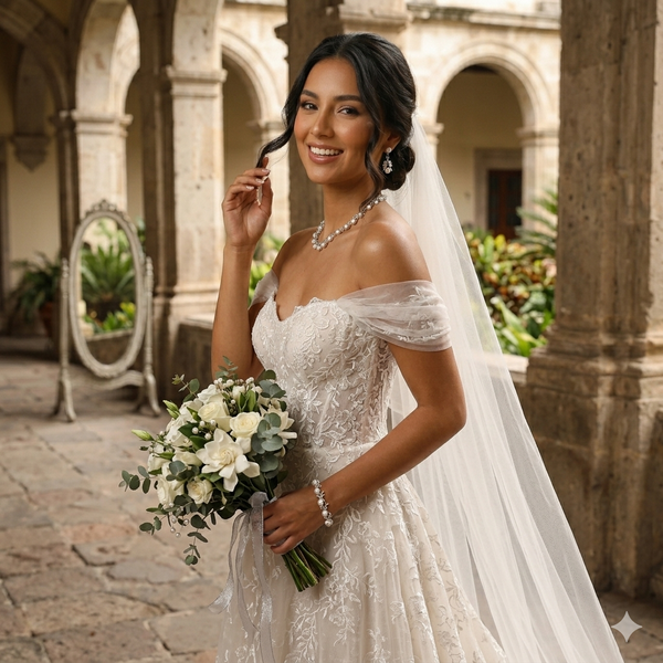 Collar, aretes y pulsera