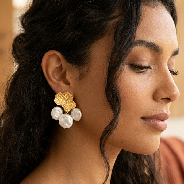 aretes de perlas