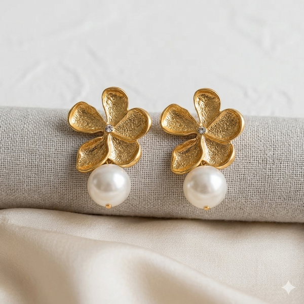 aretes de perlas