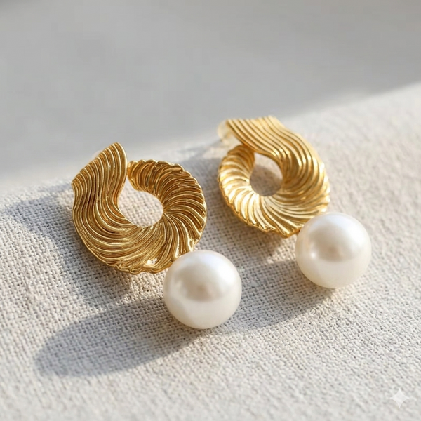 aretes de perlas