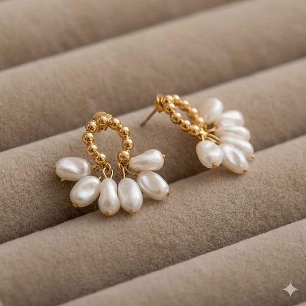 aretes de perlas