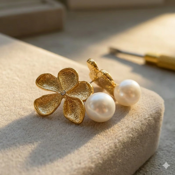 aretes de perlas