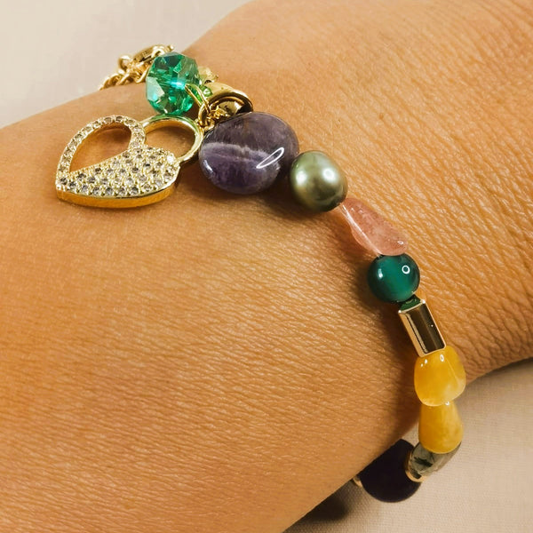 Pulsera con piedras naturales