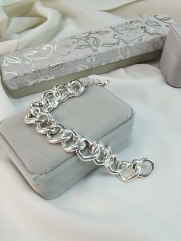 Pulsera eslabón corazón