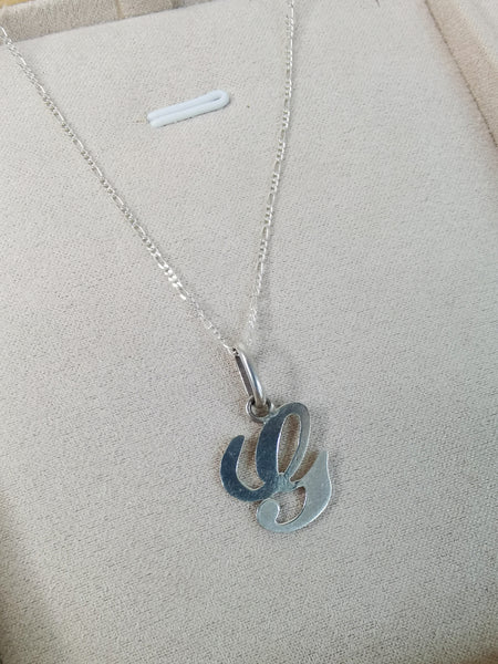 Collar Inicial de plata Ley 950