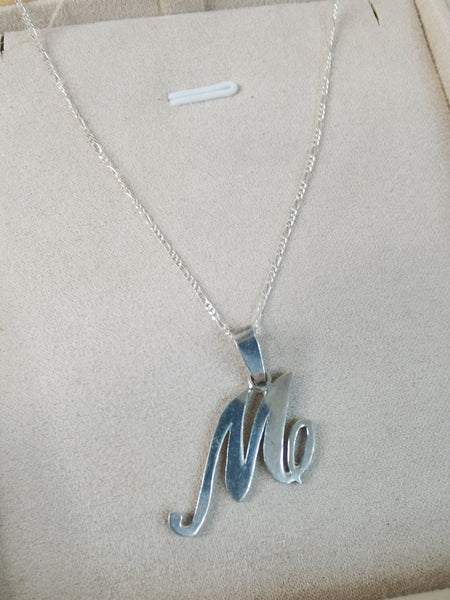 Collar Inicial de plata Ley 950