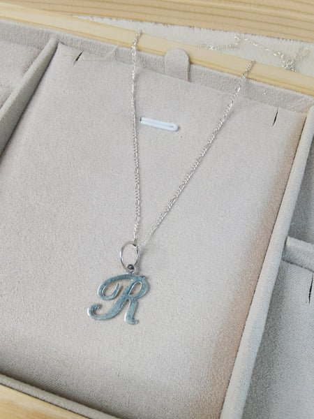 Collar Inicial de plata Ley 950