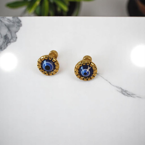 Aretes ojo turco acero proteccion regalo a mama