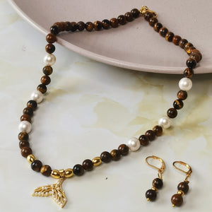 COLLAR DE OJO DE TIGRE MUJER REGALO 