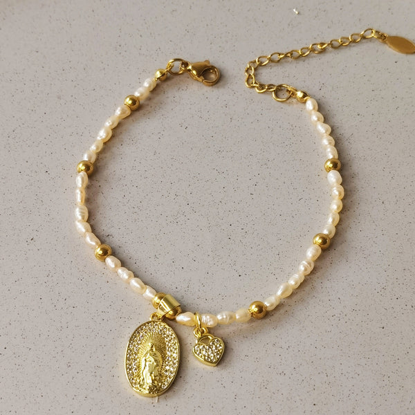Pulsera mujer virgen de guadalupe regalo