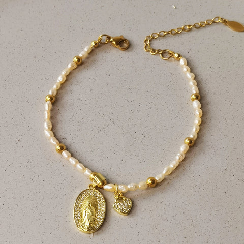 Pulsera mujer virgen de guadalupe regalo