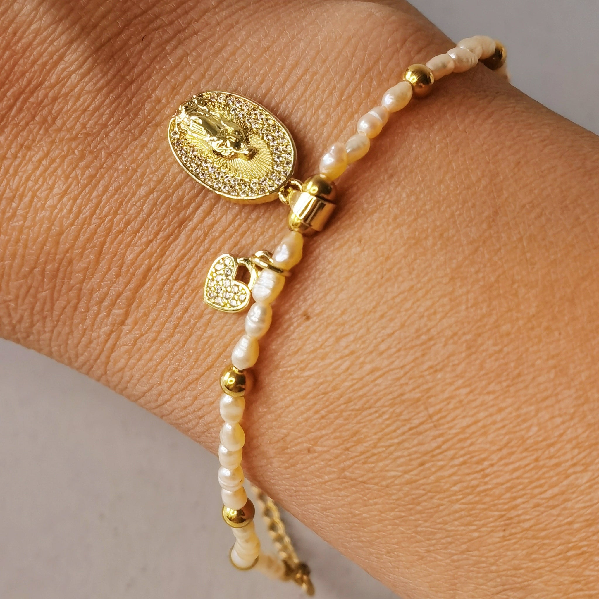 Pulsera mujer virgen de guadalupe regalo