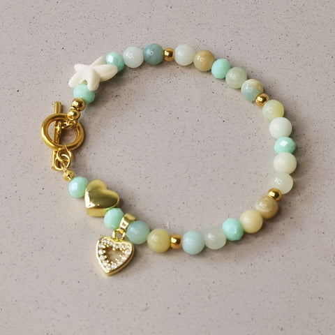 Pulsera mujer piedras naturales cuarzo regalo