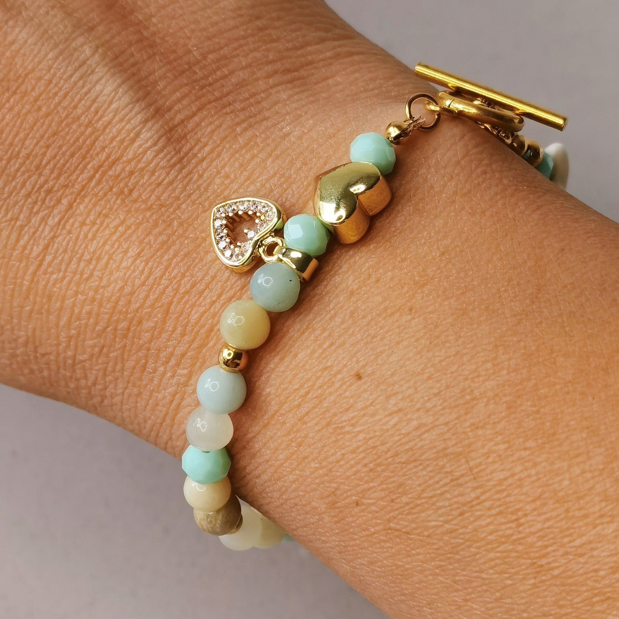 Pulsera mujer piedras naturales cuarzo regalo