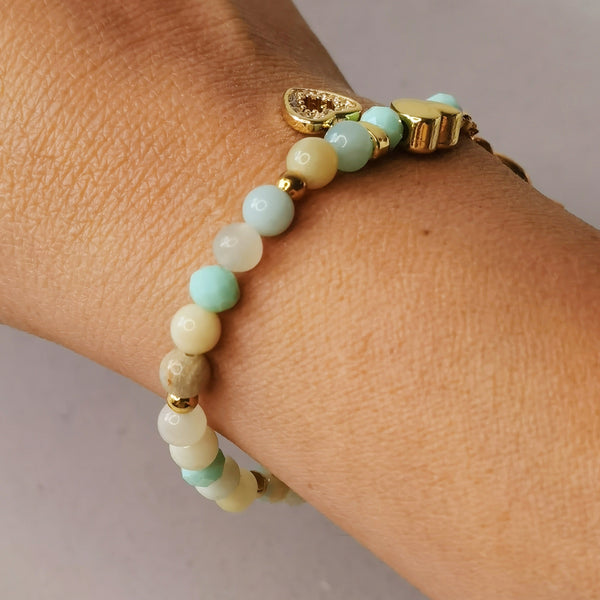 Pulsera mujer piedras naturales cuarzo regalo