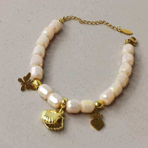 Pulsera mujer murano dijes hecho a mano regalo