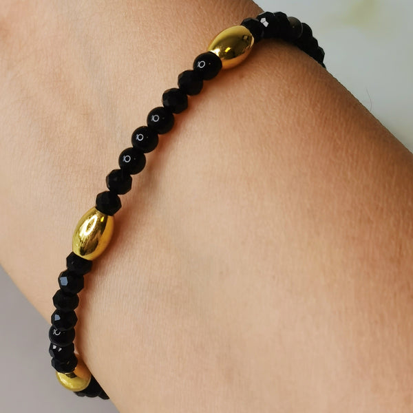 Pulsera mujer san benito murano piedra onix regalo