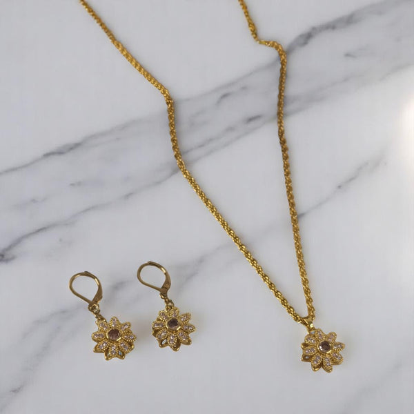 collar y aretes trebol regalo joyas