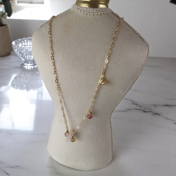 Collar cuarzo rosa regalo