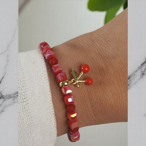 Pulsera cherri  regalo mujer