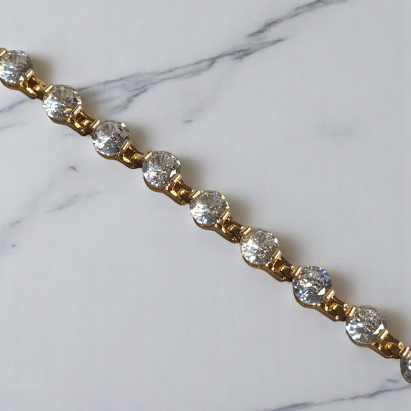 Pulsera de acero con zircones regalo mujer joyas