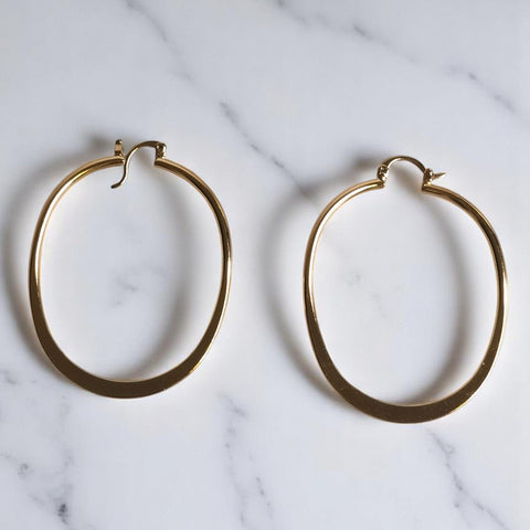 Aretes de acero argollas mujer regalo