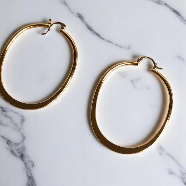 Aretes de acero argollas mujer regalo