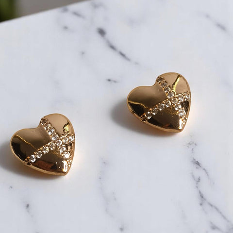 Arete corazon moda mujer joyas