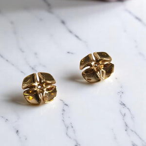 Arete flor colgante joyas regalo mujer
