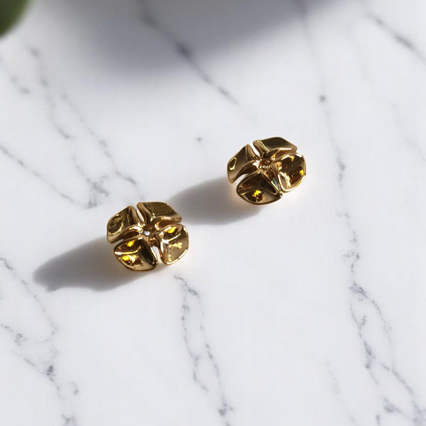 Arete flor colgante joyas regalo mujer