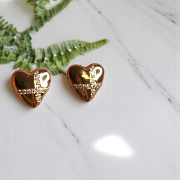 Arete corazon moda mujer joyas