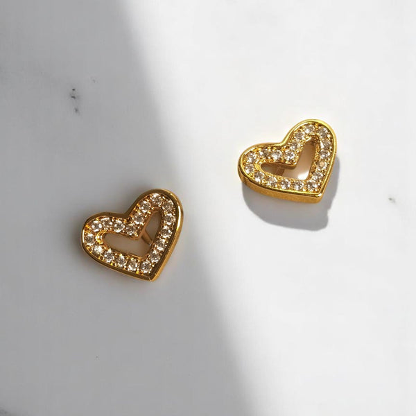 Arete corazon acero  regalo mujer joya