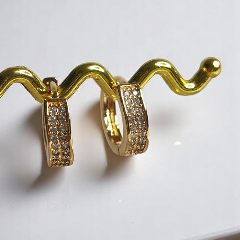 Argollas  zircones regalo mujer joyas