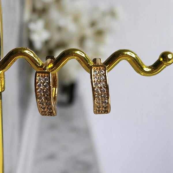 Argollas  zircones regalo mujer joyas