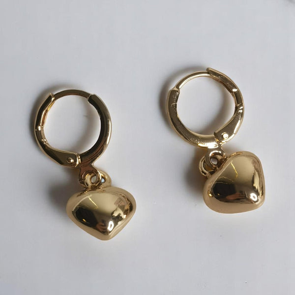 Collar y aretes corazon regalo moda mujer