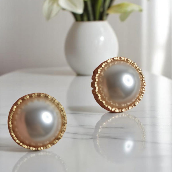 Aretes perlas acero regalo moda mujer tendencia joyeria