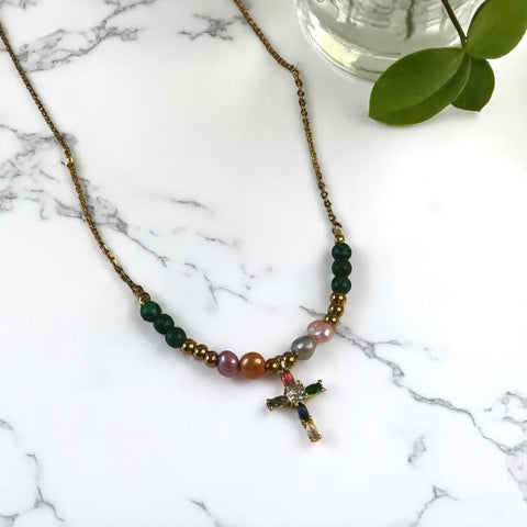 Collar jade joyeria hecho a mano