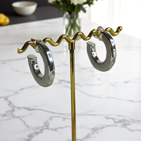 Argollas de acero para mujer