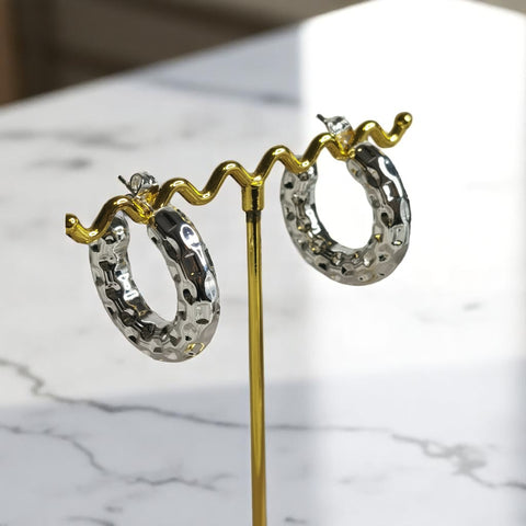 Argollas de acero joyeria para mujer