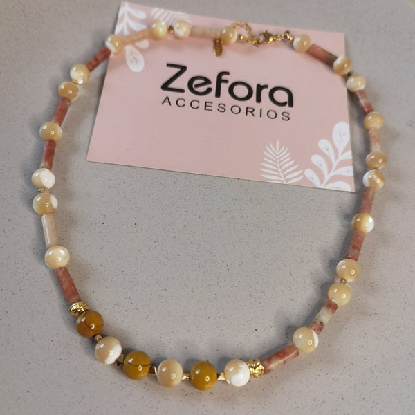 Collar de mujer piedras naturales