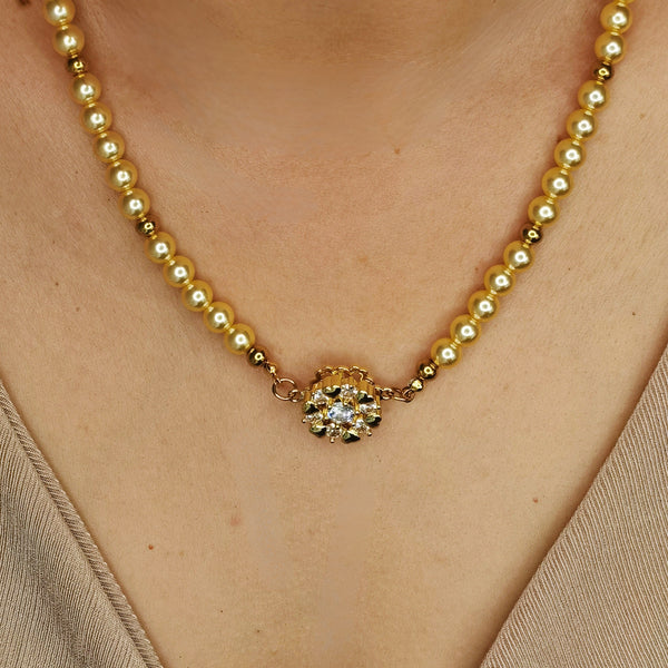 Collar de mujer perlas checas ragalo 