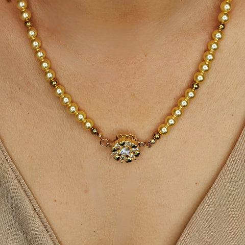 Collar de mujer perlas checas ragalo 