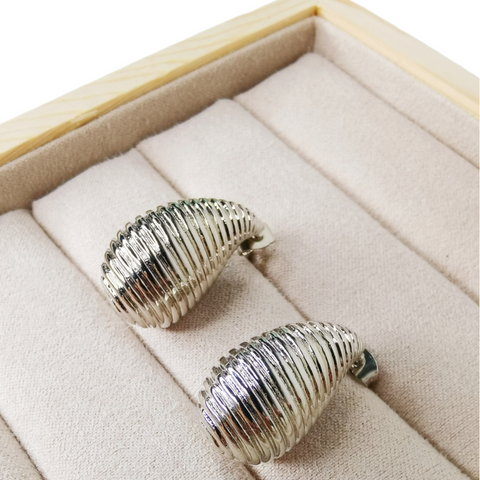 aretes color plata