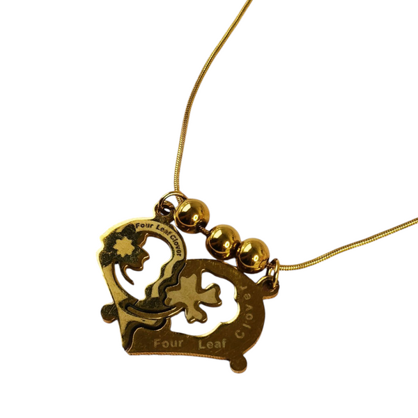 Collar Corazón trébol
