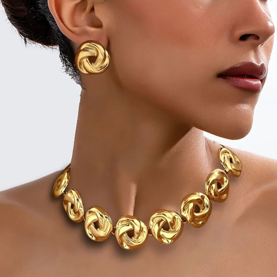 Juego de collar y aretes mujer