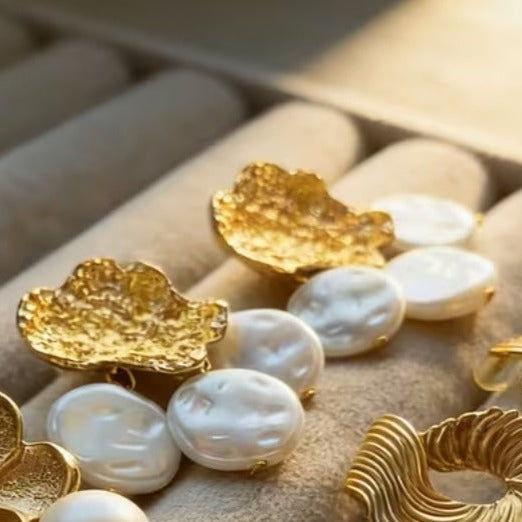 aretes de perlas