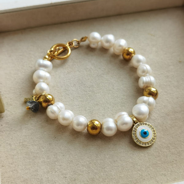 Pulsera de perlas naturales