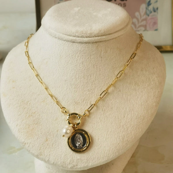 Collar Virgen de guadalupe joyeria mujer