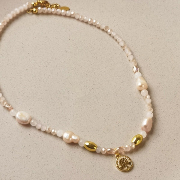 Collar de perlas naturales 